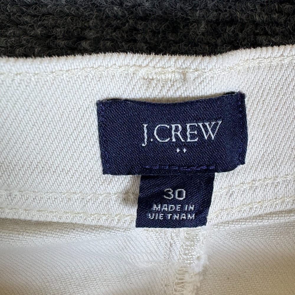 J.Crew Chino Pants Womens 30 White Cotton Mid Rise Performance Golf Straight Leg - Picture 5 of 11